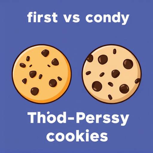 Graphic representation of first-party and third-party cookies
