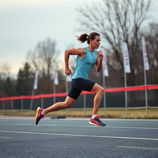Runner sprinting during a HIIT cardio workout